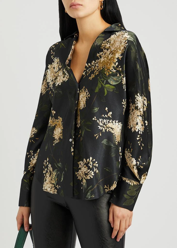 商品Vince|Floral-print silk-satin shirt,价格¥1972,第2张图片详细描述