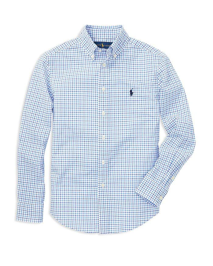 商品Ralph Lauren|Ralph Lauren Boys' Windowpane Check Button-Down Shirt - Little Kid, Big Kid,价格¥412,第1张图片