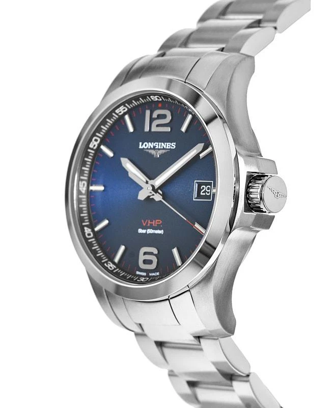 商品Longines|Longines Conquest V.H.P. Stainless Steel Blue Dial Men's Watch L3.716.4.96.6,价格¥6208,第3张图片详细描述