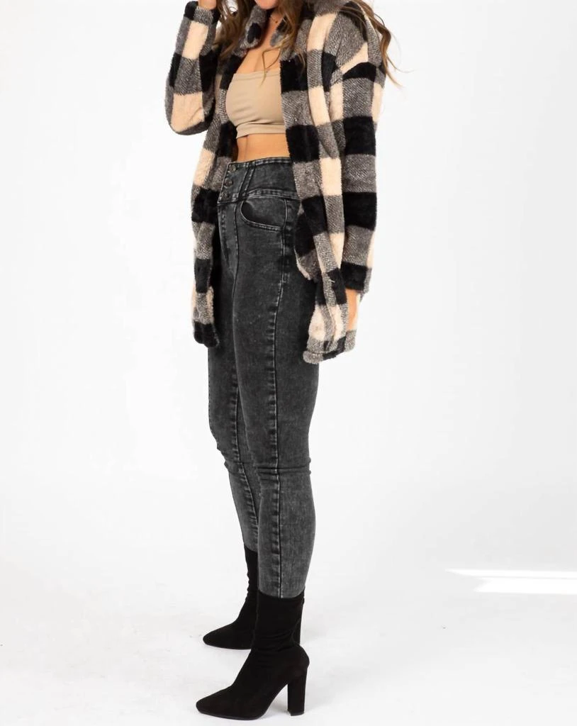 商品trend:notes|3 Button Jeans In Black Acid Wash,价格¥300,第2张图片详细描述