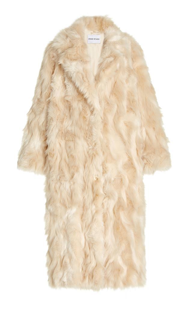 商品STAND STUDIO|Stand Studio - Women's Paisleigh Long Faux Fur Coat - White - FR 34 - Moda Operandi,价格¥5703,第1张图片