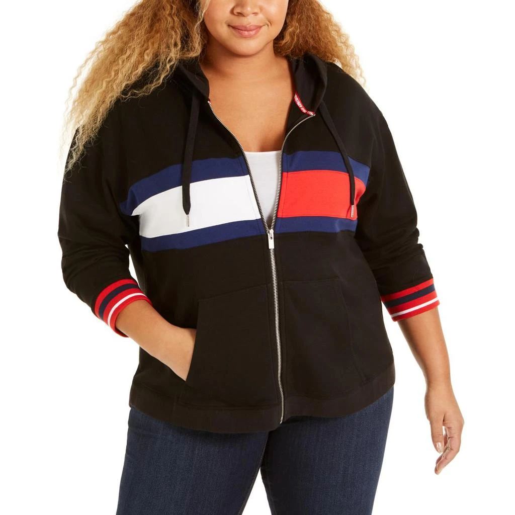 商品Tommy Hilfiger|Tommy Hilfiger Sport Womens Plus Fitness Running Hoodie,价格¥298,第1张图片