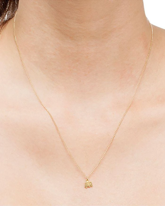 商品Dogeared|Good Luck Elephant Necklace, 18" 好运小象项链,价格¥322,第3张图片详细描述
