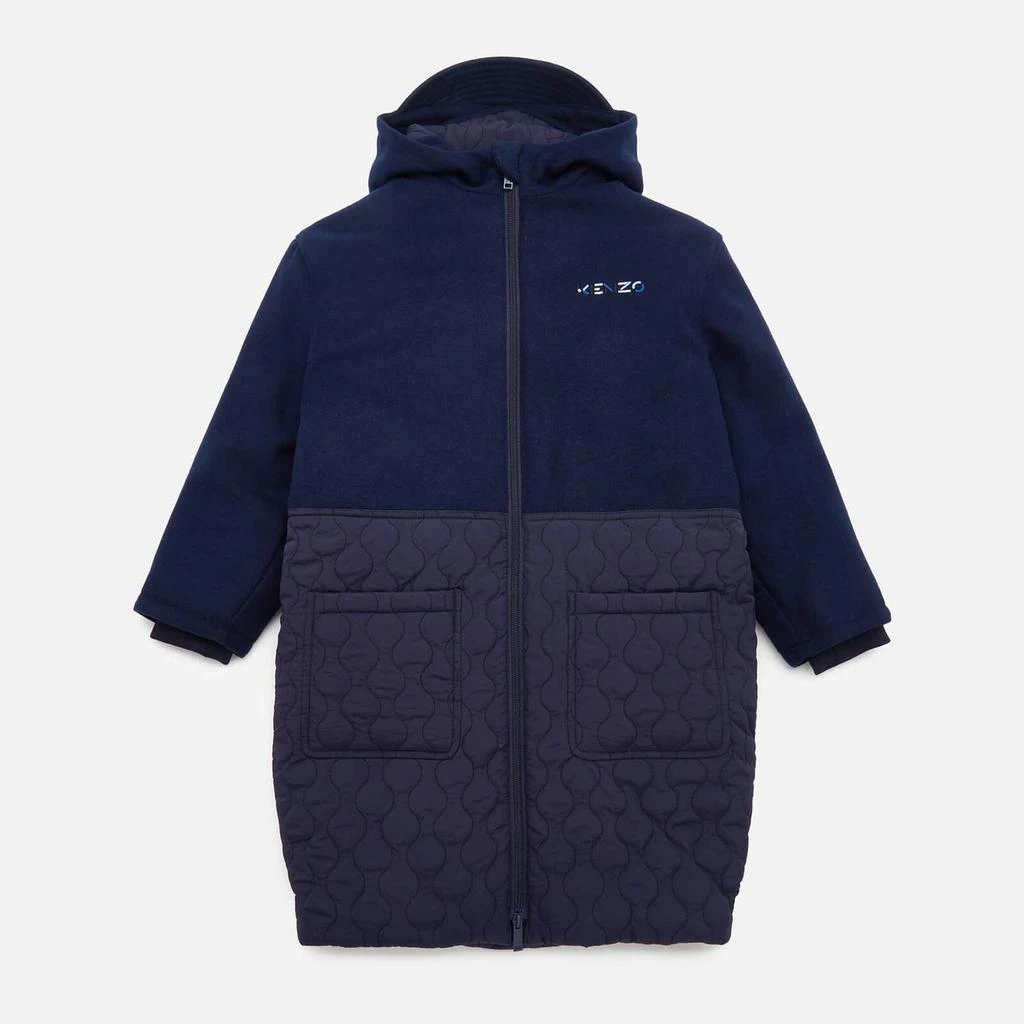 商品Kenzo|KENZO Girls' Emboidered Hooded Coat - Electric Blue,价格¥721,第1张图片