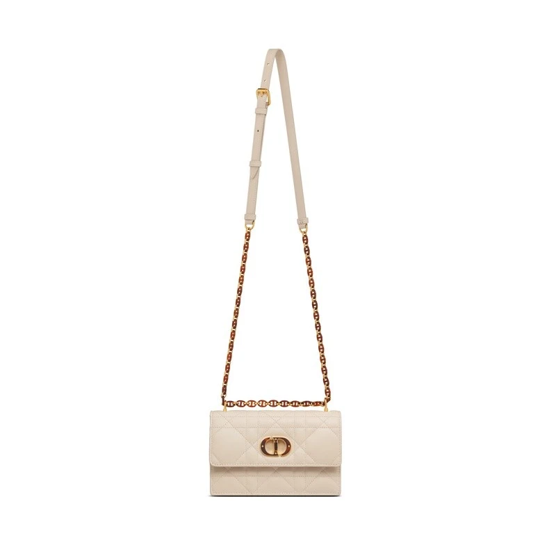 商品Dior|Dior 迪奥Caro系列女士浅褐色羊皮单肩包,价格¥22614,第6张图片详细描述