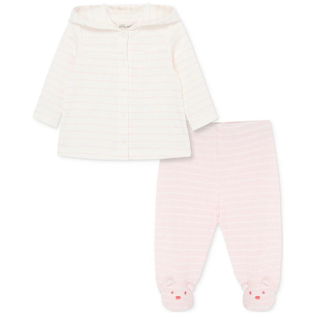 商品Little Me|Baby Girls 2-Pc. Charms Striped Cardigan Set,价格¥179,第1张图片