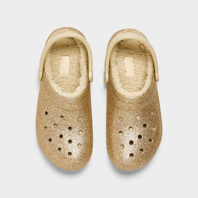 Women's Crocs Classic Lined Glitter Clog Shoes商品第5张图片规格展示