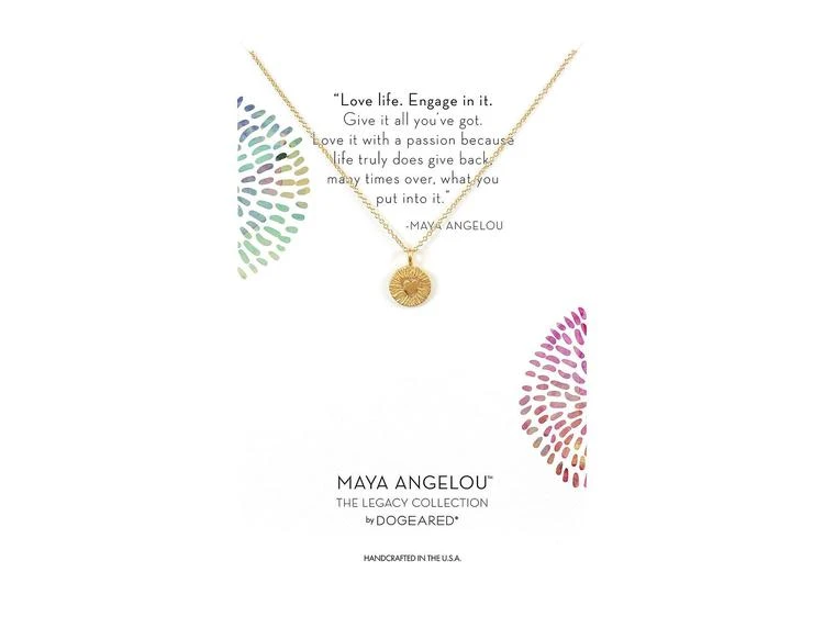 商品Dogeared|Maya Angelou: Love Life, Engage In It Necklace,价格¥401,第1张图片