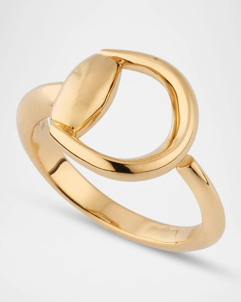 商品Gucci|18K Yellow Gold Horsebit Ring, 13mm,价格¥17750,第3张图片详细描述