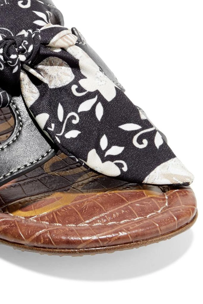 商品Sam Edelman|Bay bow-embellished cutout leather sandals,价格¥354,第4张图片详细描述