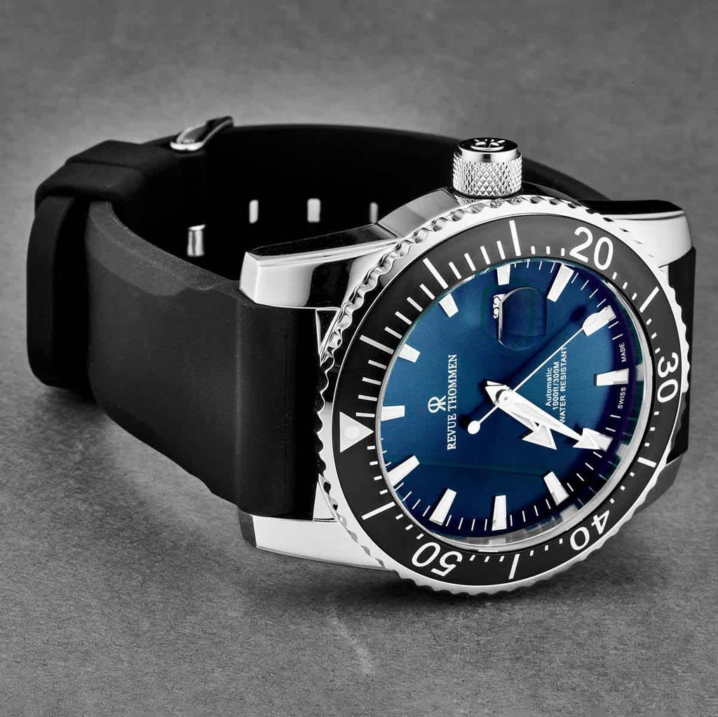 商品Revue Thommen|Revue Thommen Diver Automatic Blue Dial Mens Watch 17030.2525,价格¥3411,第4张图片详细描述