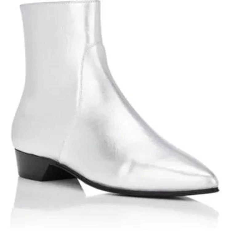 商品Alumnae|Metallic Leather Ankle Boots,价格¥1927,第2张图片详细描述