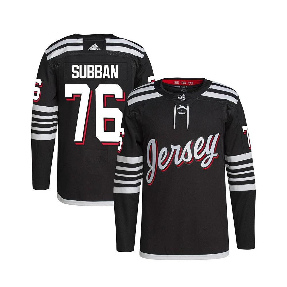 商品Adidas|Men's P.K. Subban Black New Jersey Devils 2021/22 Alternate Primegreen Authentic Pro Player Jersey,价格¥1724,第2张图片详细描述