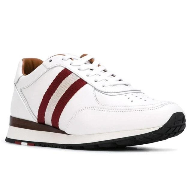 商品Bally|NEW Bally Aston Men's White Leather Sneakers,价格¥2253,第1张图片