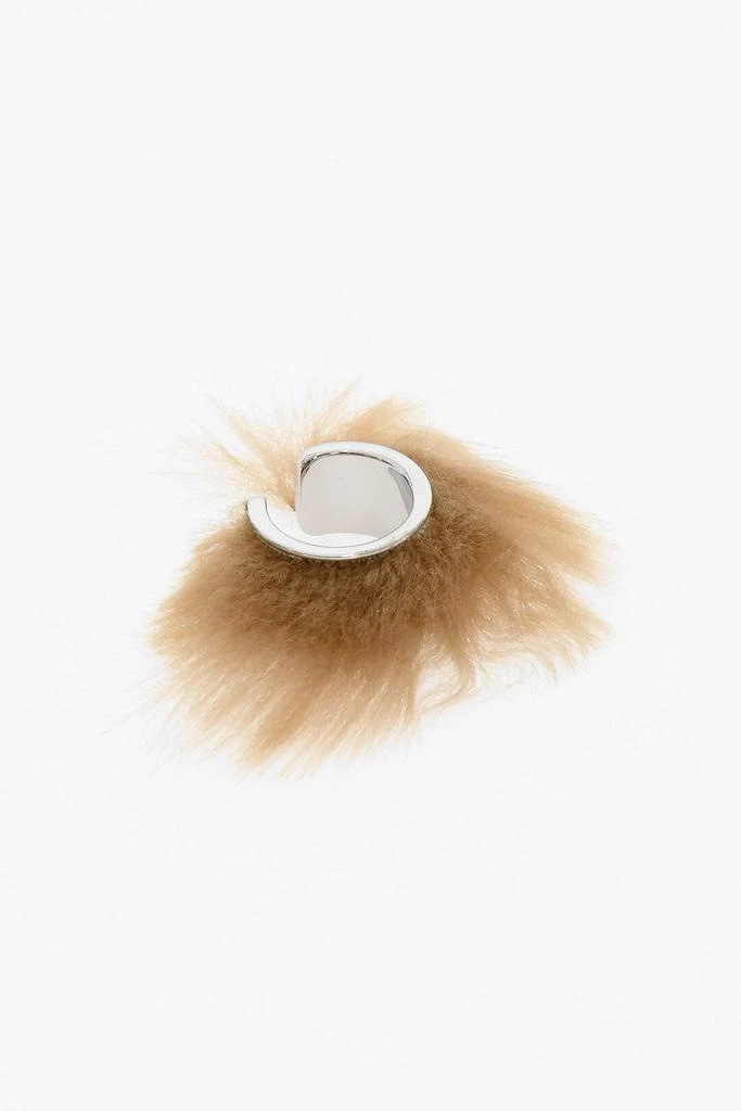 商品MAISON MARGIELA|Maison Margiela MM6 Brass Ring with Faux Fur,价格¥839,第2张图片详细描述