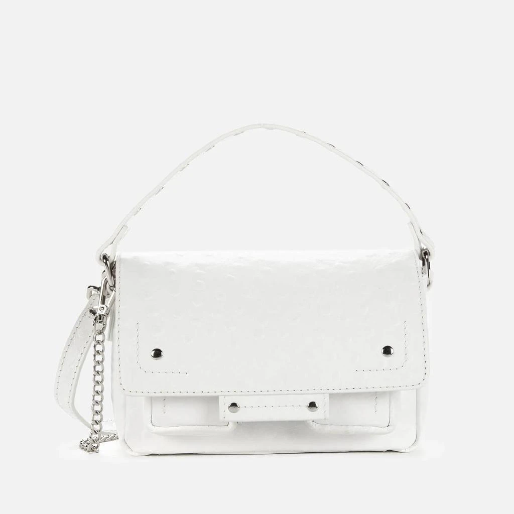 商品Nunoo|Núnoo Women's Small Honey Ostrich Shoulder Bag - White,价格¥510,第1张图片