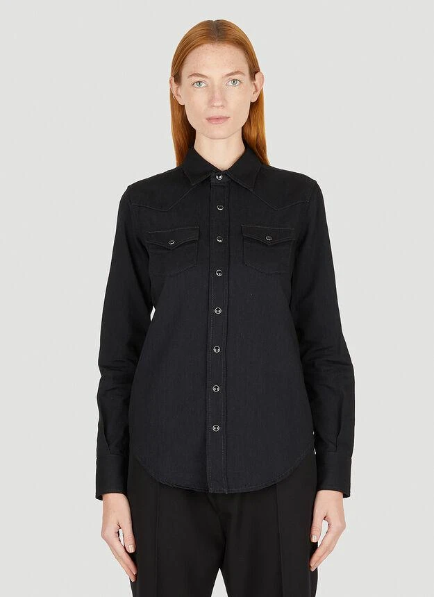 商品Yves Saint Laurent|Classic Western Shirt in Black,价格¥4401,第1张图片