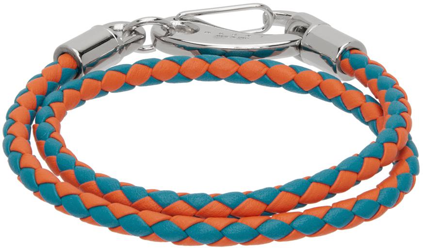 Blue & Orange Braided Bracelet商品第1张图片规格展示