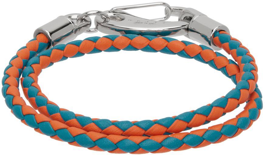 商品Marni|Blue & Orange Braided Bracelet,价格¥1867,第1张图片