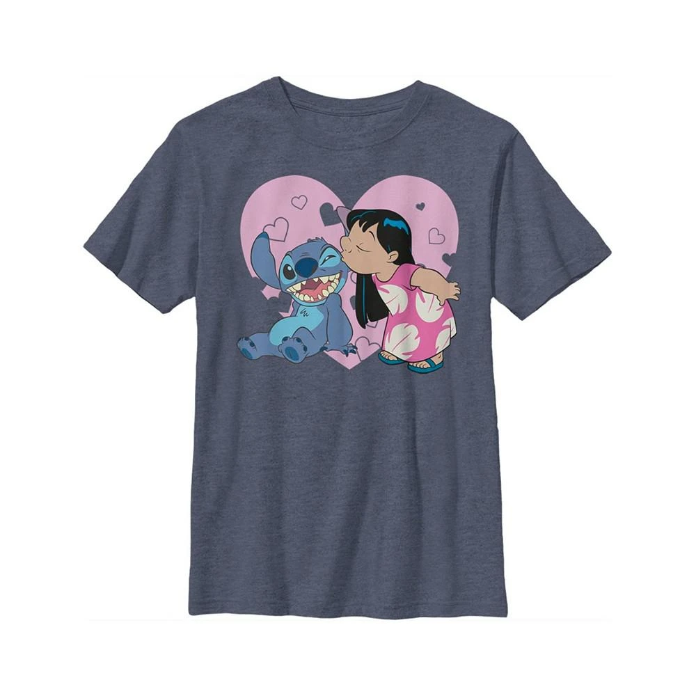 商品Disney|Boy's Lilo & Stitch Valentine's Day Kisses  Child T-Shirt,价格¥202,第1张图片