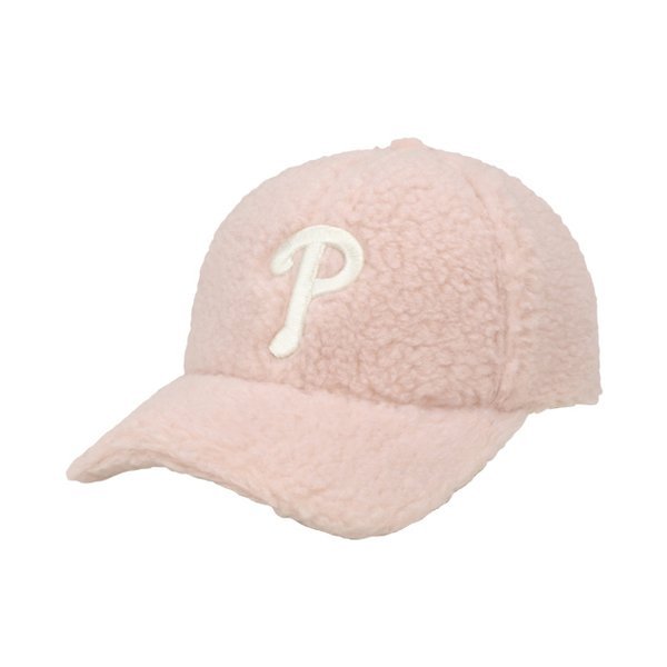 商品MLB|【Brilliant|包邮包税】MLB 羊羔绒 秋冬保暖 棒球帽 淡粉色  32CPDI011-10P,价格¥201,第1张图片