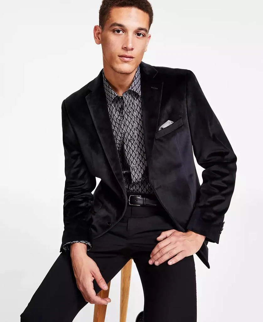 商品Alfani|Men's Slim-Fit Solid Velvet Sport Coats, Created for Macy's,价格¥684,第1张图片