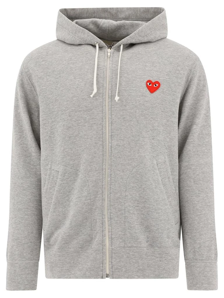 商品Comme des Garcons|Comme des Garçons Play Heart Logo Patch Zipped Hoodie,价格¥2207,第1张图片