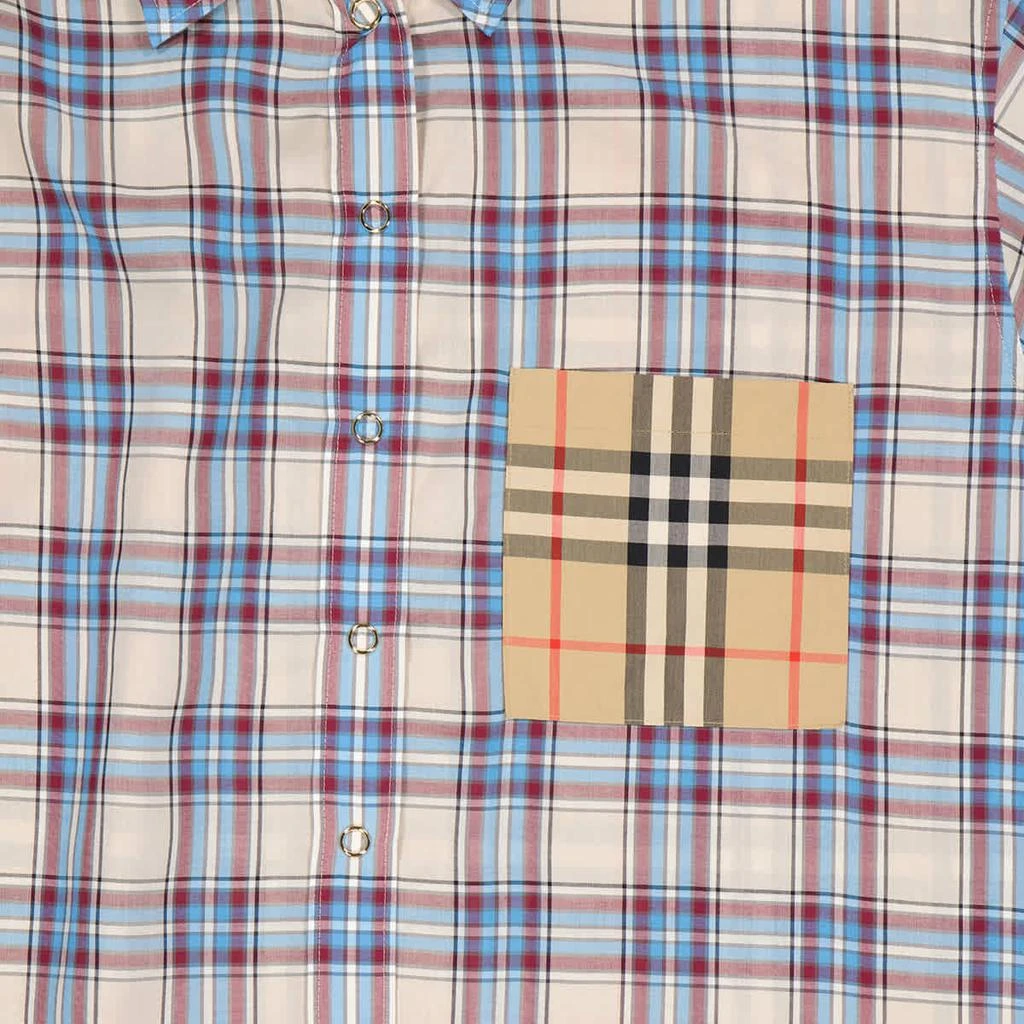 商品Burberry|Burberry Ladies Pale Blue Payton Vintage Check Shirt, Brand Size 12,价格¥3458,第3张图片详细描述