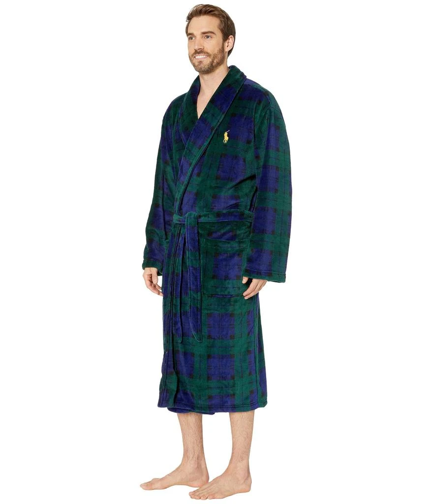 商品Ralph Lauren|Microfiber Plush Long Sleeve Shawl Collar Robe,价格¥516,第2张图片详细描述