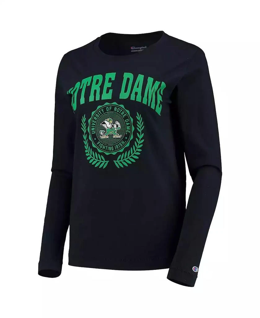 商品CHAMPION|Women's Navy Notre Dame Fighting Irish University Laurels Long Sleeve T-shirt,价格¥225,第3张图片详细描述