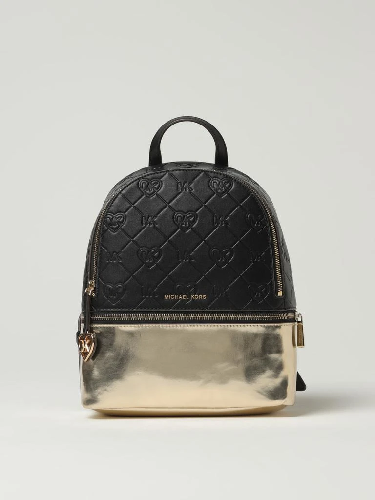 商品Michael Kors|Michael Michael Kors backpack in synthetic leather with all-over MK monogram,价格¥1294,第1张图片