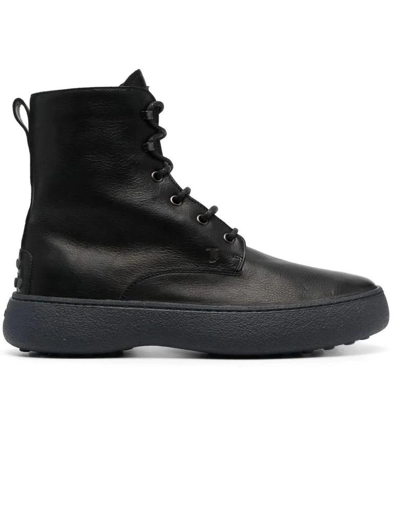 商品Tod's|Black Leather Lace-up Ankle Boot,价格¥4902,第1张图片