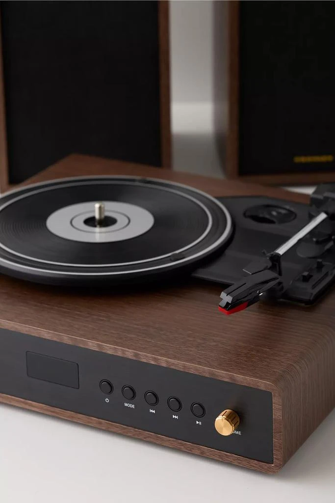 商品Crosley|Crosley Alto Record Player & Speakers Shelf System,价格¥1098,第3张图片详细描述