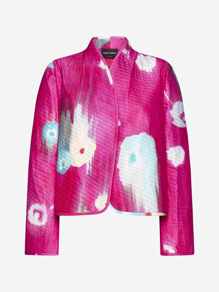 Abstract floral print jacket商品第1张图片规格展示