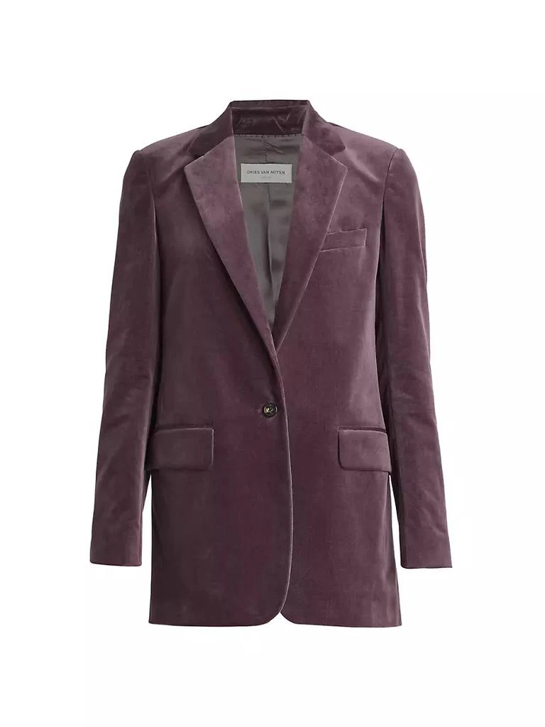 商品Dries Van Noten|Blanchet Velvet Blazer,价格¥3704,第1张图片