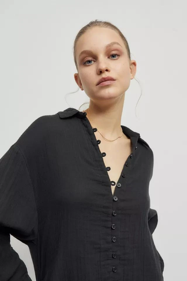 商品Urban Outfitters|UO Addison Button-Front Blouse,价格¥234,第5张图片详细描述