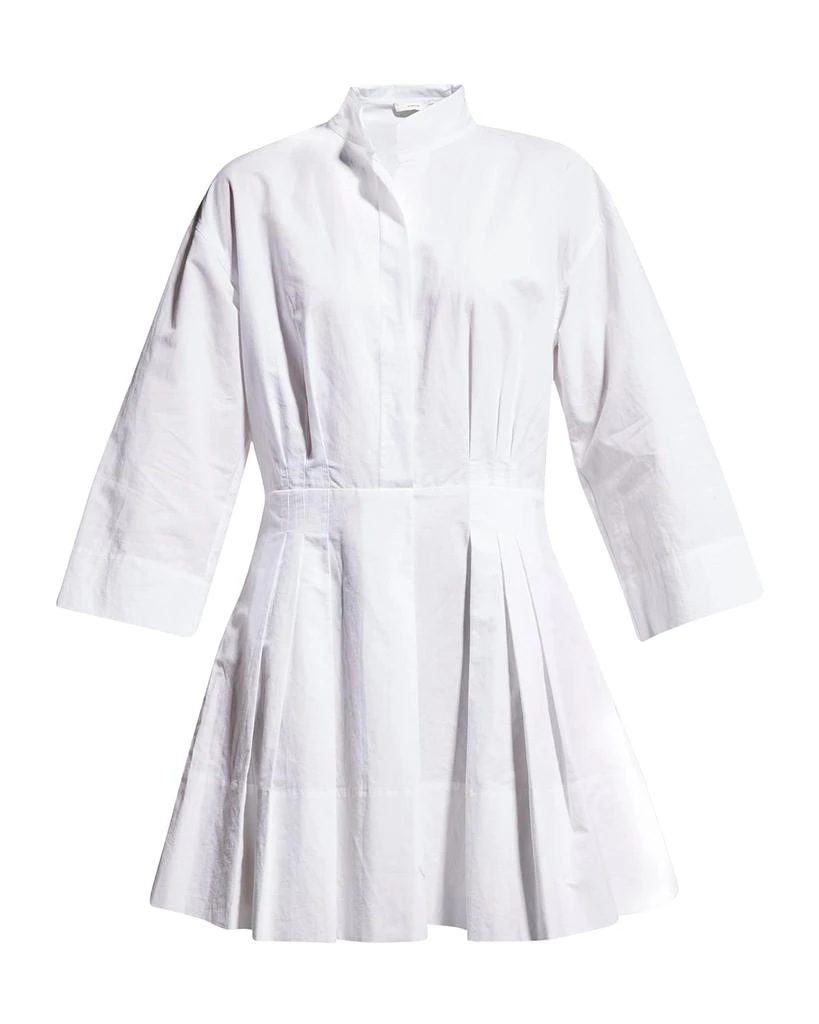 商品Vince|Band-Collar Pleated Mini Dress,价格¥1252,第2张图片详细描述