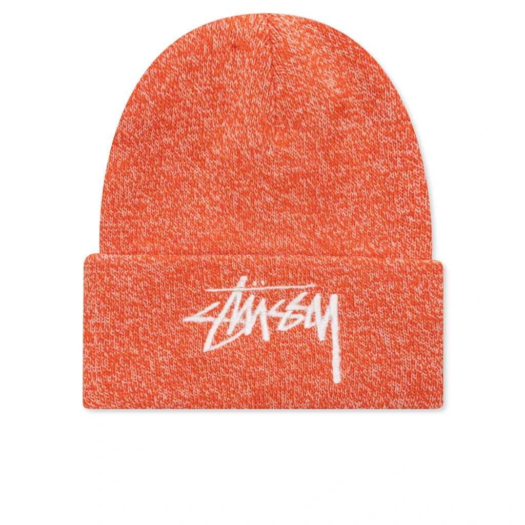 商品STUSSY|Stussy Marled Stock Cuff Beanie - Orange,价格¥338,第1张图片