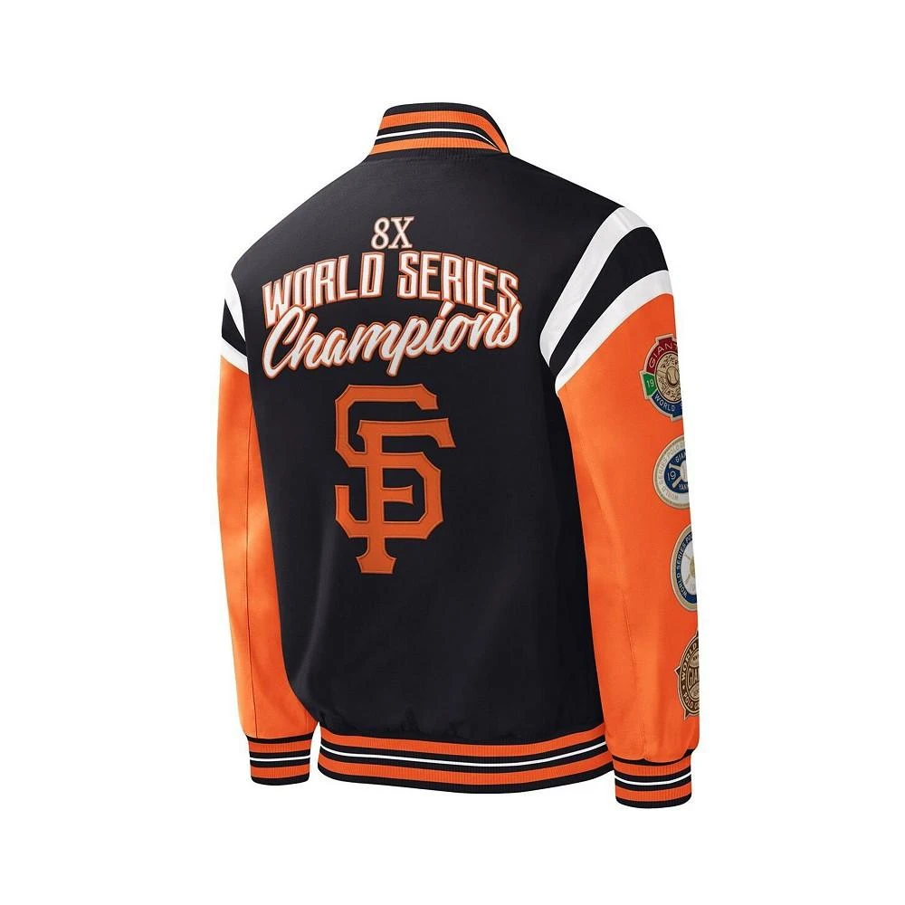 商品G-III Sports by Carl Banks|Men's Black San Francisco Giants Title Holder Full-Snap Varsity Jacket,价格¥1493,第4张图片详细描述