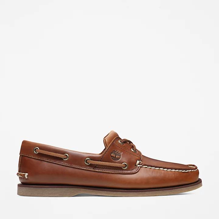 Classic Full-grain Boat Shoe for Men in Light Brown商品第1张图片规格展示