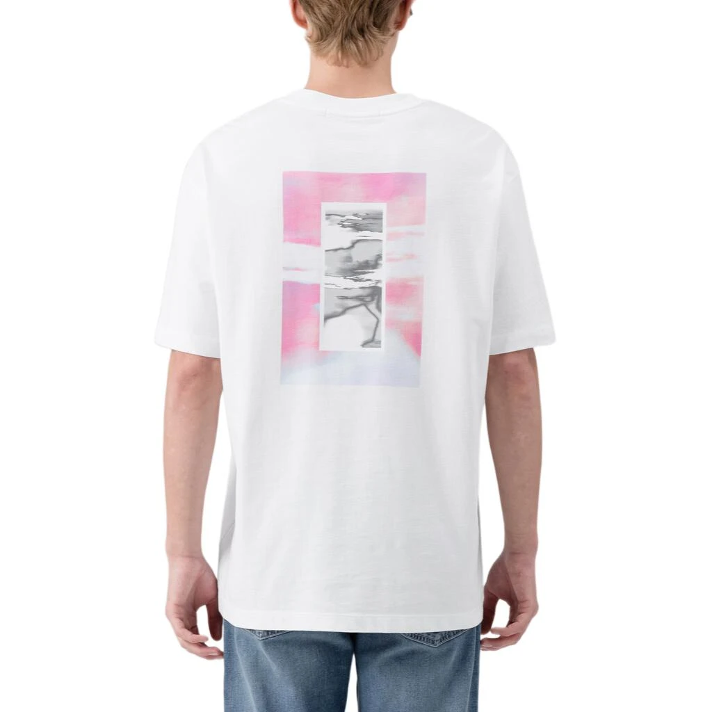 商品[国内直发] Calvin Klein|CALVIN KLEIN 宽松提花纯色短袖T恤 男款 白色,价格¥387,第10张图片详细描述