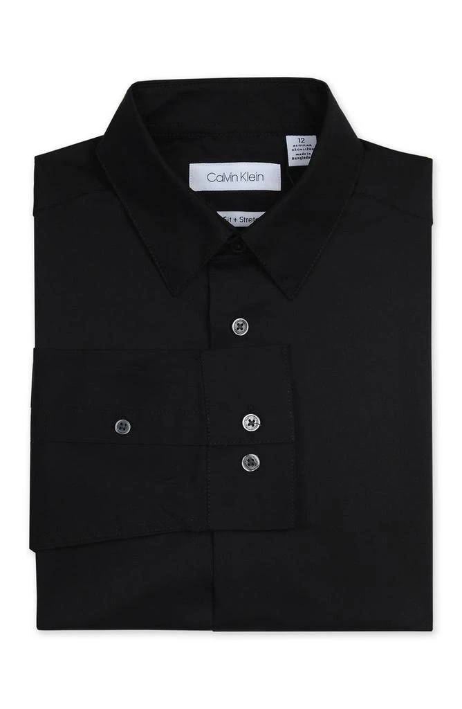 商品Calvin Klein|Kids' Solid Long Sleeve Slim Fit Shirt,价格¥171,第1张图片