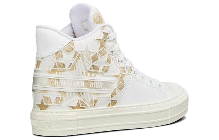 商品[国内直发] Dior|迪奥 Walk'n'Dior 厚底鞋 星星运动 高帮 时尚板鞋 女款 金色,价格¥4774,第5张图片详细描述