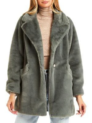 商品Secret Mission|Midnight Florals Alta Faux Fur Coat,价格¥1423,第1张图片