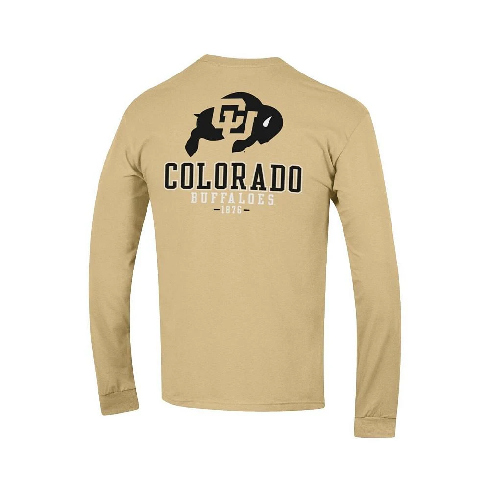 商品CHAMPION|Men's Gold Colorado Buffaloes Team Stack 3-Hit Long Sleeve T-shirt,价格¥295,第2张图片详细描述