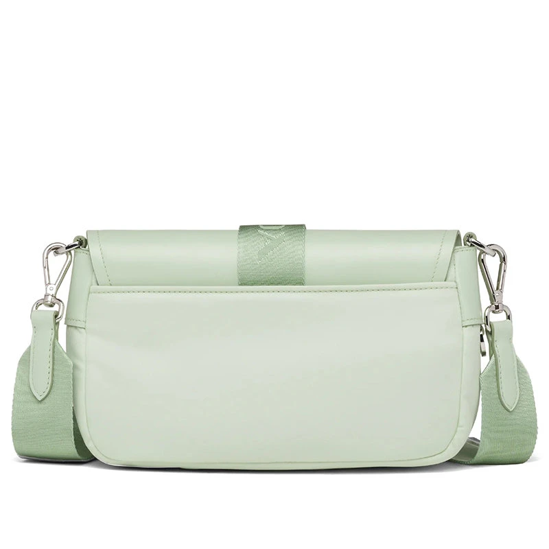 【预售3-7天】PRADA/普拉达 2021秋冬 水绿色再生尼龙拼接皮革斜挎单肩包1BD295_789_F0934_V_BFO 商品