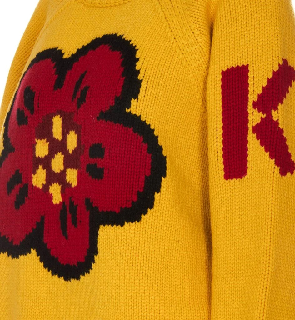商品Kenzo|Kenzo Flower Intarsia Knitted Crewneck Jumper,价格¥3442-¥4965,第4张图片详细描述