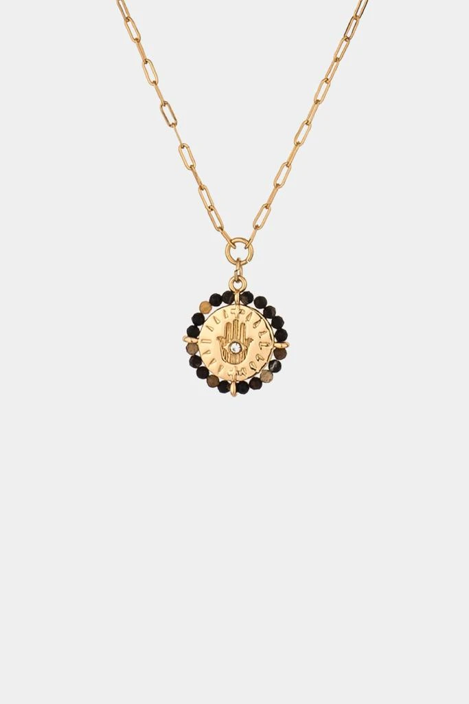 商品Charged|Onyx Beaded Pendant Necklace,价格¥379,第1张图片
