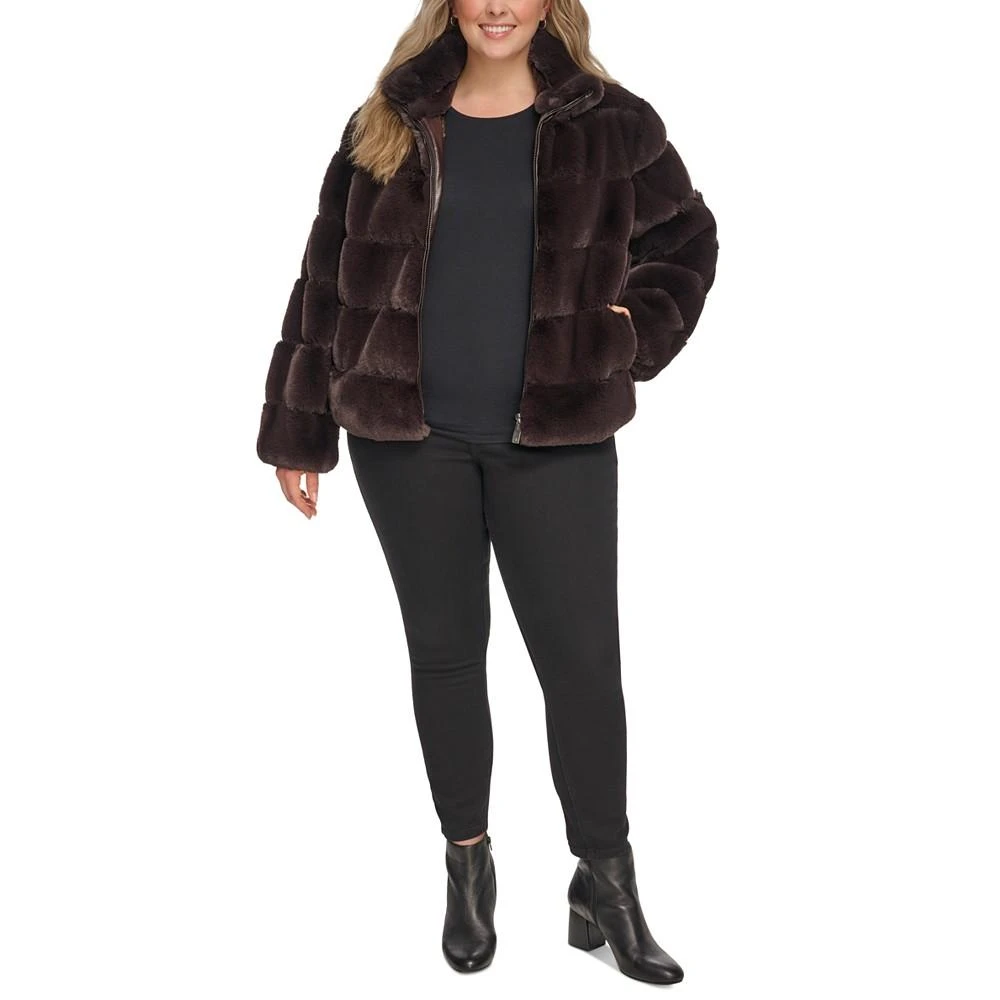 商品Calvin Klein|Women's Plus Size Faux-Fur Coat,价格¥1125,第5张图片详细描述