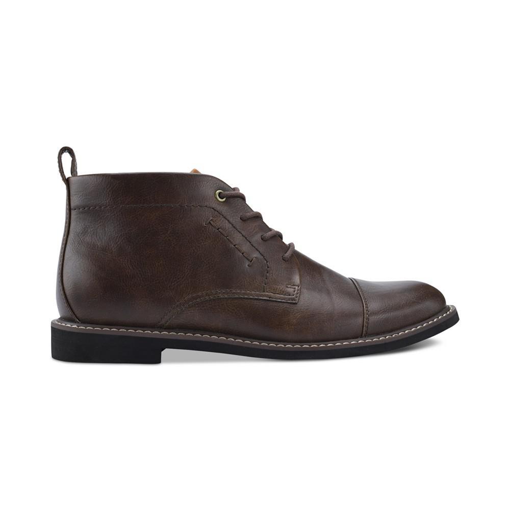 商品Tommy Hilfiger|Men's Gibby Faux-Leather Cap-Toe Chukka Boots,价格¥351,第4张图片详细描述